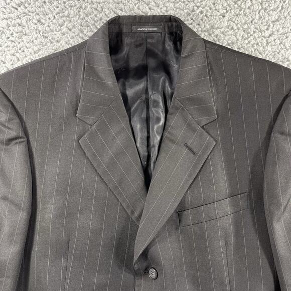 Yves Saint Laurent Mens 44L Pinstripe 100% Worsted Wool Blazer Sport Coat VTG - Picture 2 of 14